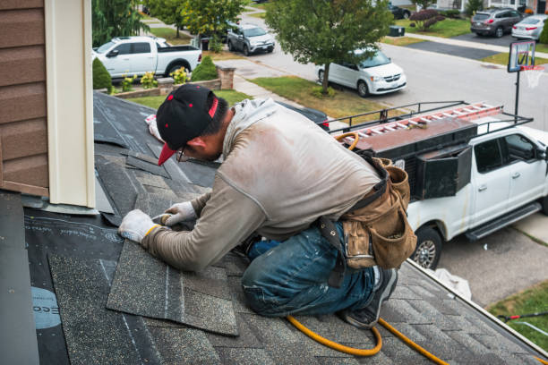 Professional Storm Damage Roof Repair technician working in Douglas City, CA